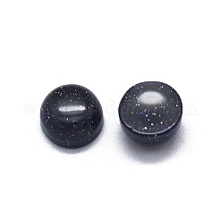 合成ブルーゴールドストーン青金砂石カボション  半円/ドーム  4x1.5~2.5mm&nbsp;G-O175-23-14