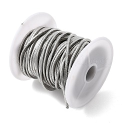 304ステンレススチールスクエアスネークチェーン  ラックめっき  溶接されていない  スプールで  ステンレス鋼色  2.4x2mm&nbsp;STAS-L306-06A-P
