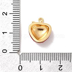 真鍮チャーム  エナメル  苺  18KGP本金メッキ  16x11.5x5mm  穴：1mm&nbsp;KK-Z131-16G