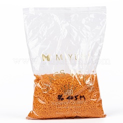 MIYUKIラウンドロカイユビーズ  日本製シードビーズ  8/0  （rr405)不透明タンジェリン  8/0  3mm  穴：1mm  約19000~20500個/ポンド&nbsp;SEED-G008-RR0405