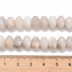 Natural White Crazy Agate Beads Strands&nbsp;G-C259-A11-6x10mm