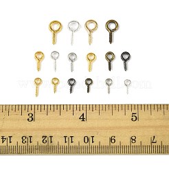 480Pcs 16 Styles Iron Screw Eye Pin Peg Bails&nbsp;IFIN-FS0001-62
