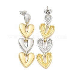 Rack Plating Brass Stud Earrings for Women&nbsp;EJEW-C125-07GP