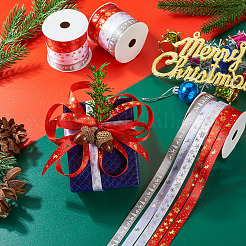 3ロール10m 5色ホットスタンプクリスマスポリエステルリボンセット  ギフト包装用  ミックスカラー  3/8インチ（9.5mm）  2メートル/色について&nbsp;OCOR-TA0002-13