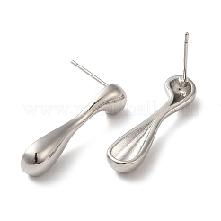 Rack Plating Brass Teardrop Stud Earrings for Women&nbsp;X-EJEW-Z019-08P