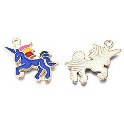 Rack Plating Alloy Enamel Pendants&nbsp;ENAM-T011-136A