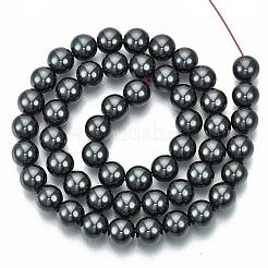 Non-magnetic Hematite Beads Strands&nbsp;X-G-Q892-8mm