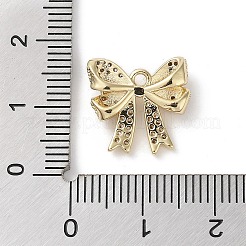 Brass Micro Pave Clear Cubic Zirconia Charms&nbsp;KK-G491-20A-G