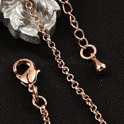 Brass Rolo Chain Bracelets for Women&nbsp;BJEW-G735-05RG