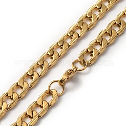 201 Stainless Steel Curb Chain Necklace & Rectangle Link Bracelet&nbsp;SJEW-F220-02B