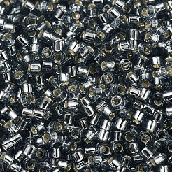 MIYUKIデリカビーズ  シリンダー  日本製シードビーズ  11/0  （db0048)シルバー裏地グレー  1.3x1.6mm  穴：0.8mm  約2000PCS /ボトル  10 G /ボトル&nbsp;SEED-JP0008-DB0048