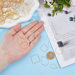 240Pcs 12 Styles Brass Linking Rings&nbsp;FIND-HS0001-42
