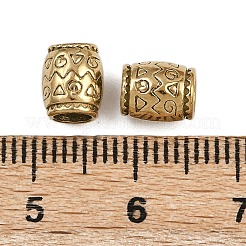 304ステンレススチールビーズ  バレル  イオンプレーティング（ip）  18KGP本金メッキ  7.5x6mm  穴：3.5mm&nbsp;STAS-K295-38G
