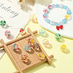 14Pcs 7 Styles Handmade Lampwork Beads&nbsp;LAMP-CJ0001-75