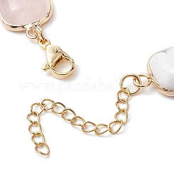 Natural Square Gemstone Link Bracelets&nbsp;BJEW-JB10982