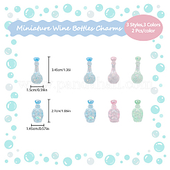 30Pcs 15 Styles Dummy Bottle Transparent Resin Cabochon&nbsp;RESI-FH0001-52