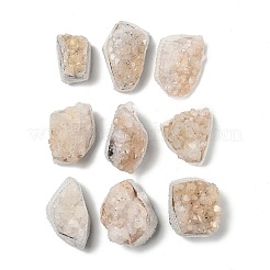 9Pcs Electroplate Natural Quartz Crystal Display Decorations&nbsp;G-H084-01C