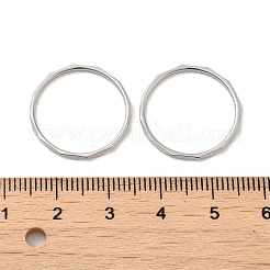 変色しない304ステンレススチール製指輪  ステンレス鋼色  1.2mm  usサイズ7（17.3mm）&nbsp;RJEW-I101-03B-P
