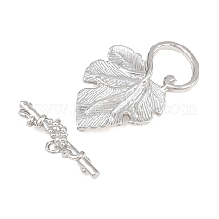 真鍮製マンテル  花と葉  プラチナメッキ  33x20.5x2.5mm  穴：1.5mm  バー：25.5x7.5x5.5mm  穴：1.5mm&nbsp;KK-CBA7BFE-08P