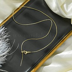 1mm Rack Plating Brass Round Snake Chain Adjustable Slider Necklaces for Women Men&nbsp;MAK-L044-50G