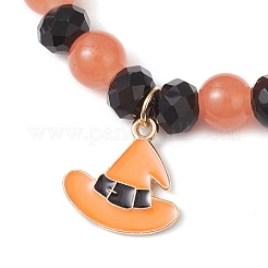 4Pcs 4 Colors Halloween-themed Alloy Enamel Charm Bracelets&nbsp;BJEW-JB12112