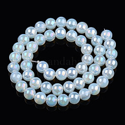 Electroplate Transparent Glass Beads Strands&nbsp;LS-GLAA-T032-T8mm-AB14