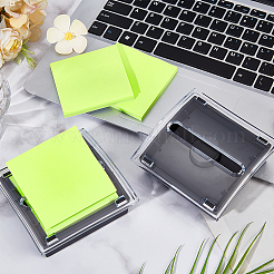 紙製付箋パッド200枚  防水メモ帳  オフィス＆スクール用品  正方形  2 個のプラスチックスティックメモパッドホルダー付き  ミックスカラー  75x75x36mm  100枚/色&nbsp;DIY-OC0012-01