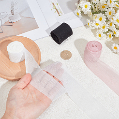 3 Rolls 3 Colors Polyester Chiffon Ribbon&nbsp;OCOR-CY0003-74