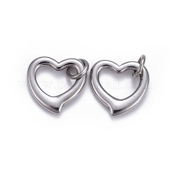 Non-Tarnish 304 Stainless Steel Open Heart Charms&nbsp;LS-STAS-L218-14P
