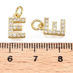 Brass Micro Pave Clear Cubic Zirconia Charms&nbsp;KK-ZX025-07E