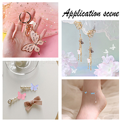 Transparent Spray Painted Glass Charms&nbsp;GLAA-PH0007-79