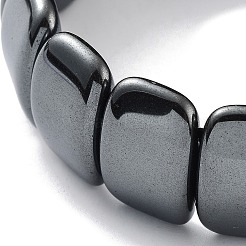 Non-Magnetic Synthetic Hematite Beaded Stretch Bracelets&nbsp;BJEW-H589-02C