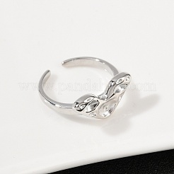 Brass Adjustable Open Cuff Rings&nbsp;RJEW-R032-04P