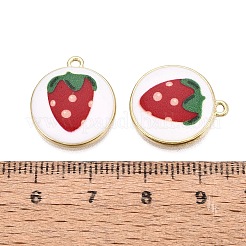 Printed Alloy Enamel Pendants&nbsp;ENAM-N072-02KCG-01