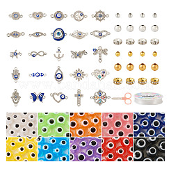 DIY Evil Eye Bracelet Making Kit&nbsp;DIY-TA0004-41