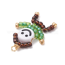 Glass Seed Beaded Human Charms&nbsp;PALLOY-MZ00970