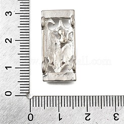 Brass Crystal Rhinestone Rectangle with Leaf Multi-Strands Links&nbsp;KK-P306-16P