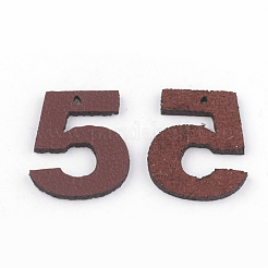 PUレザーペンダント  数5  ファイヤーブリック  16x13.5x2mm  穴：1mm&nbsp;FIND-T020-075C