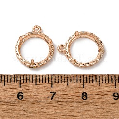 Flat Round Brass Pendant Cabochon Settings&nbsp;KK-NH0007-07KCG