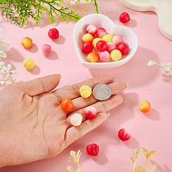 30Pcs 5 Colors TPR Fruit Peach Miniature Flowerpot Ornaments&nbsp;DIY-TA0014-33