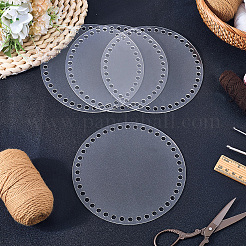 4Pcs Flat Round Acrylic Sheet&nbsp;MACR-CP0001-01A