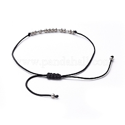 Unisex Adjustable Morse Code Bracelets&nbsp;BJEW-JB05011-02