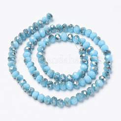 Electroplate Opaque Glass Beads Strands&nbsp;EGLA-A034-P8mm-E02