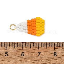 Halloween Glass Seed Beaded Pendants&nbsp;PALLOY-MZ01418