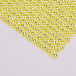 プラスチック弾性ラインストーンネット  DIYアクセサリー  お祭りの装飾アクセサリー  シャンパンイエロー  183x122x2.5mm&nbsp;KY-WH0020-86F