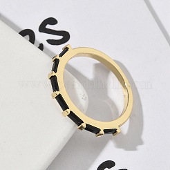 Brass Micro Pave Cubic Zirconia Finger Rings for Women&nbsp;RJEW-H256-10G-01