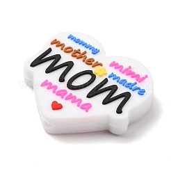 Mother's Day Silicone Focal Beads&nbsp;SIL-G013-01G
