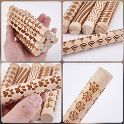 Wood Embossing Rod&nbsp;DIY-WH0504-892