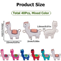 40Pcs Printed Alloy Connector Charms&nbsp;FIND-SC0005-20