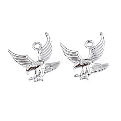 変色しない304ステンレススチールペンダント  ワシ  ステンレス鋼色  35.5x30x3mm  穴：3.5mm&nbsp;STAS-T063-194P